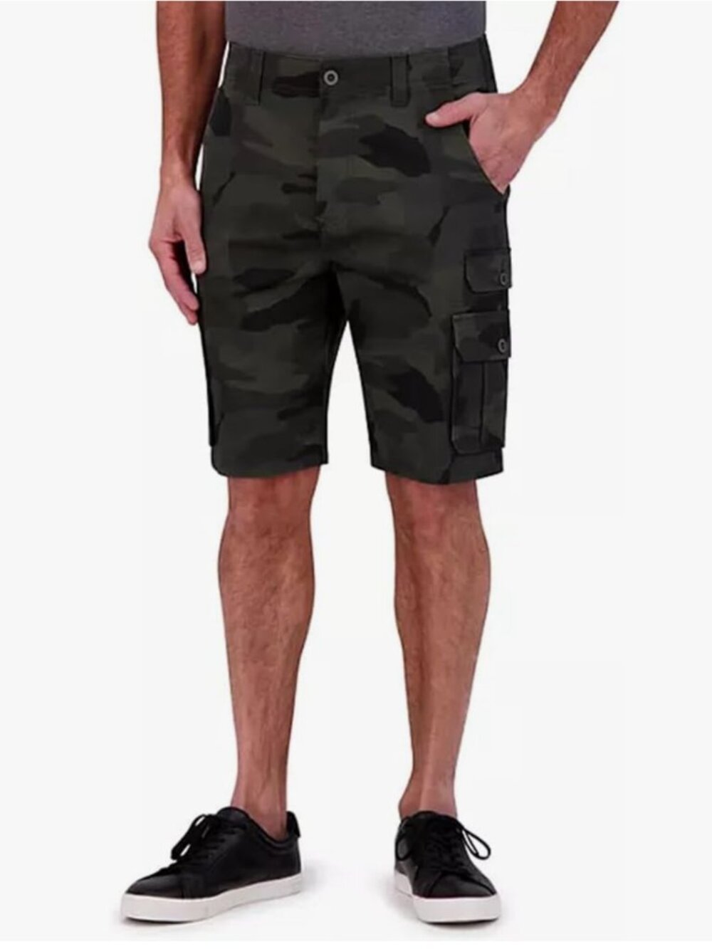 Iron Co. Men's Cargo Camo Shorts Stretch Twill 10.5" Inseam Size 34" NWOT